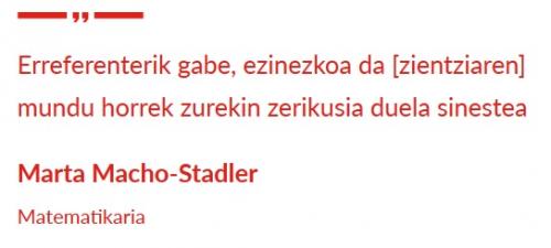 Marta Macho-Stadler ﻿﻿Matematikaria