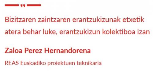 Zaloa Perez Hernandorena ﻿REAS Euskadiko proiektuen teknikaria