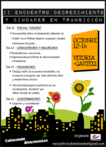 II Encuentro decrecimiento y ciudades en transición (Vitoria-Gazteiz)