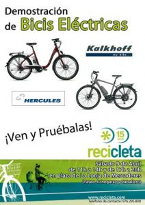 Recicleta os invita a una Demostración de Bicicletas Eléctricas (ven y pruébalas)