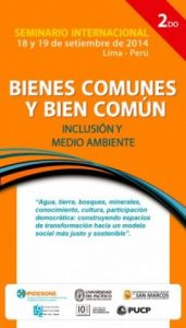 II Seminario Internacional sobre Bienes Comunes (Perú)
