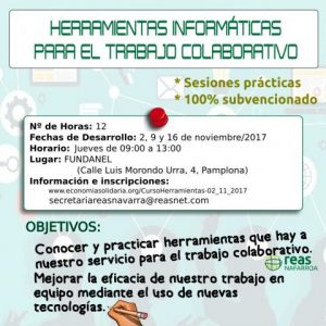 Curso: Herramientas informáticas para el trabajo colaborativo (Pamplona)