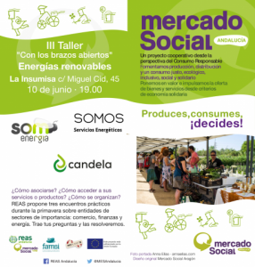 III Taller "con los brazos abiertos" del Mercado Social en Sevilla: energía