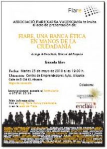Presentación de Fiare, una banca ética en manos de la ciudadanía (Alicante)