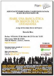 Presentación de Fiare, una banca ética en manos de la ciudadanía (Valencia)