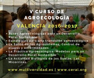 V Curso de Agroecología, Agricultura Urbana, Soberanía Alimentaria y Cooperación al Desarrollo Rural (Valencia y Tenerife)