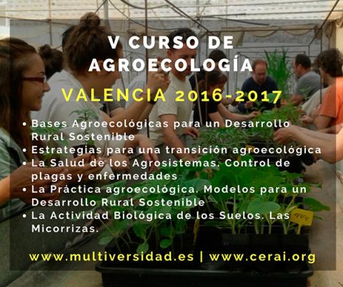 V Curso de Agroecología, Agricultura Urbana, Soberanía Alimentaria y Cooperación al Desarrollo Rural (Valencia y Tenerife)