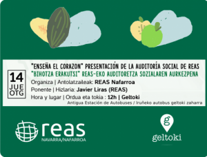"Enseña el corazón" Presentación de la Auditoría Social de REAS Navarra