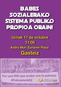 Pobreziara kondenatu nahi gaituzte (Gasteiz)