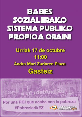 Nos quieren condenar a la pobreza (Gasteiz)