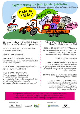 Curso "Del Caserío al Mundo. Nuestra Alimentación en juego!” (Leioa y Donostia)