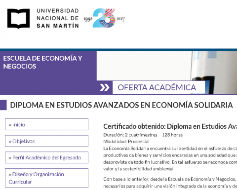 Diplomatura en Economía Solidaria (Argentina)