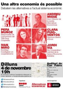 "Una altra economia és possible" debat sobre les diferents alternatives a l’actual sistema econòmic  (Barcelona)