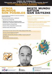Curso de Formación para monitores de Tiempo Libre: "Educación para el Desarrollo y la Transformación Social" (Pamplona)