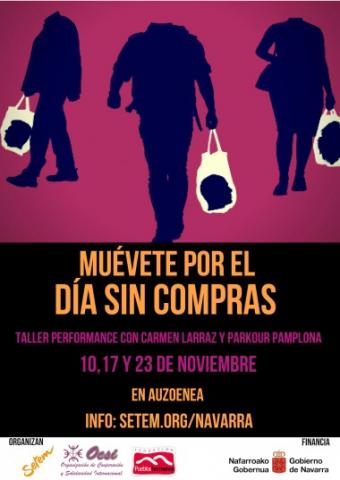 MUÉVETE POR EL DÍA SIN COMPRAS. Taller performance con Carmen Larraz y Parkour Pamplona