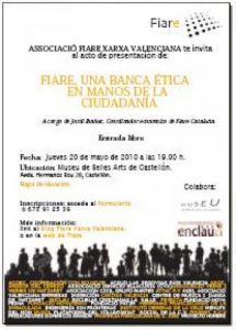 Presentación de Fiare, una banca ética en manos de la ciudadanía (Castellón)