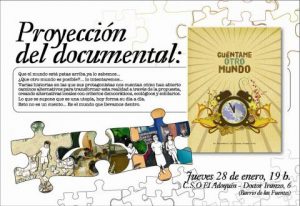 Proyección del documental Cuéntame otro mundo (Zaragoza)