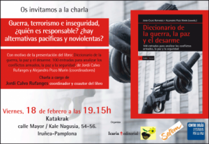 Guerra, terrorrismo e inseguridad ¿Quién es responsable?, ¿Hay alternativas pacíficas y no violentas? (Pamplona)