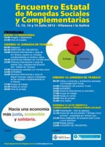 Encuentro Estatal de Monedas Sociales y Complementarias (Vilanova i la Geltrú)