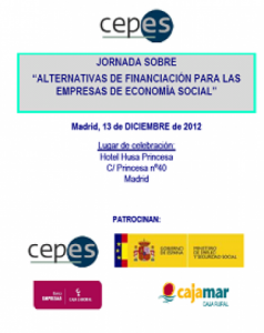 Jornada sobre “Alternativas de financiación para las empresas de economía social” (Madrid)