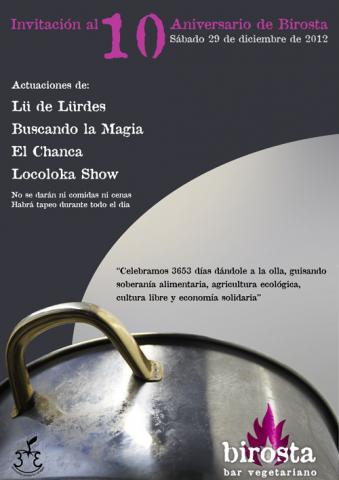 10 Aniversario de Birosta: “3.653 días dándole a la olla” (Zaragoza)