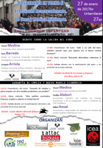 Política económica a debate: sistema euro, modelo productivo y garantía de empleo (Bilbao)
