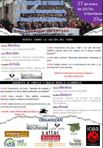 Política económica a debate: sistema euro, modelo productivo y garantía de empleo (Bilbao)
