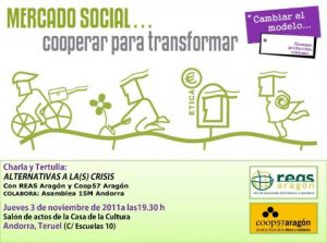 Charla y Tertulia: Mercado Social cooperar para transformar (Teruel)