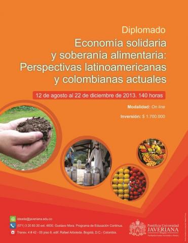 Diplomado Economía Solidaria y Soberanía Alimentaria (on-line)