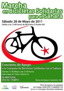 Marcha Bicis Solidarias Sahara y Concierto de Apoyo