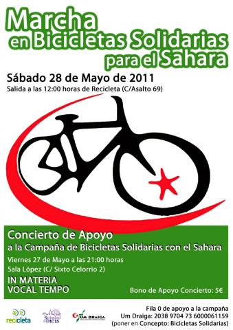 Marcha Bicis Solidarias Sahara y Concierto de Apoyo