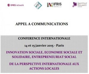 Conferencia Internacional “Innovación Social, Economía Social Solidaria y Emprendimientos Sociales (París)